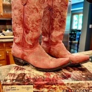 Old Gringo Lori Luna Pink Boots with Black Sole